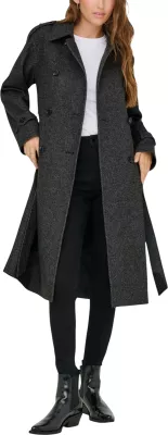 Pallto trench për femra Only ONLASTA 15363034, gri e errët [Madhësia: XL]