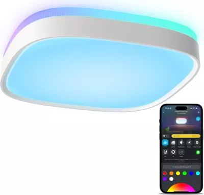 Dritë tavanore smart Govee Square Ceiling Light RGBWW + RGBIC 30 cm, e bardhë
