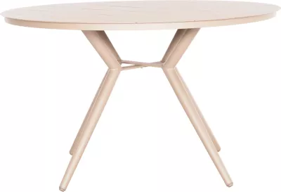 Tavolinë e rrumbullakët alumini, ngjyrë kapuçino, HIGER FH6290.04, Φ126x74Hcm