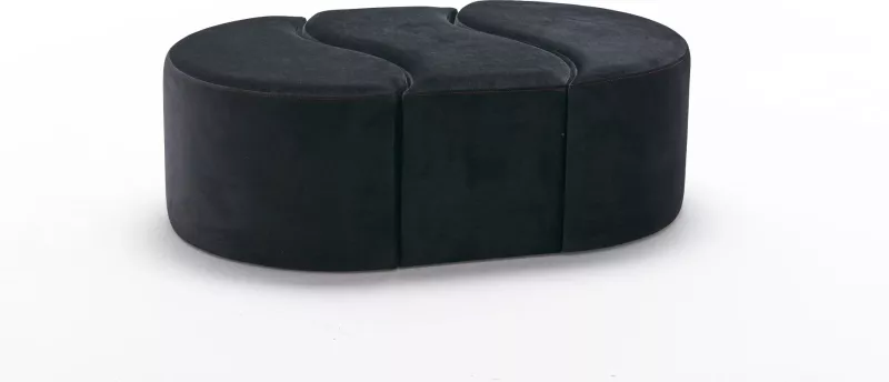 Pufë Alya, Atelier del Sofa, anthracite dhe rozë, set prej 2 copash
