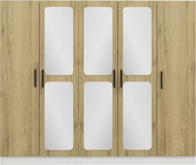 Dollap rrobash, ngjyrë arre, Skye Decor, 225x190x52 cm