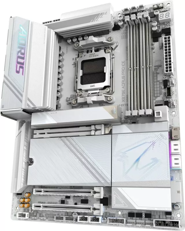 Pllakë amë Gigabyte X870E AORUS PRO ICE, Socket AM5, ATX, DDR5, Wi-Fi 7, e bardhë