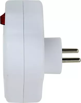 Shpërndarës elektrik Esperanza ELK304W, 3 dalje, me ndërprerës, Bardhë