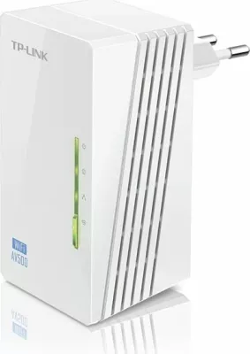 Adapter powerline TP-Link TL-WPA4220 AV600 Wi‑Fi 300Mbps 2xLAN, i bardhë, paketë e vetme