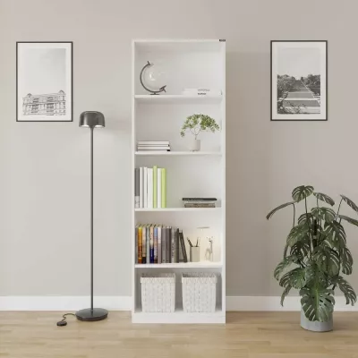 Raft librash Hanah Home, Ktp-350-Bb-1, i bardhë, 64x182x26 cm