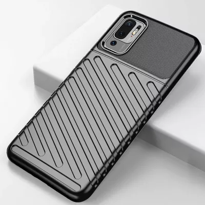 Mbështjellës Hurtel Thunder Case për Xiaomi Redmi Note 10 5G / Poco M3 Pro, i zi