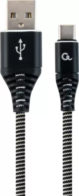 Kabllo USB Gembird CC, type-A&C, 2m, e zezë/ e bardhë