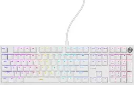 Tastierë mekanike Genesis Thor 404, Outemu Peach Silent, RGB, full-size, e bardhë