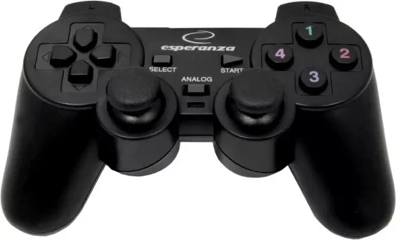Kontroller Gaming Esperanza EG102 për PC, Playstation 3, i zi