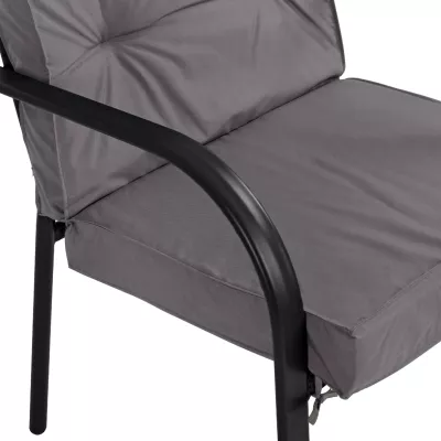 Karrige metalike Endika FH5680.01 ngjyrë gri me jastëk 60x71x105 cm