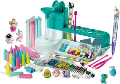 Set kreativ Clementoni Pen Creator Studio, për fëmijë, 50+ aksesorë, shumëngjyrësh