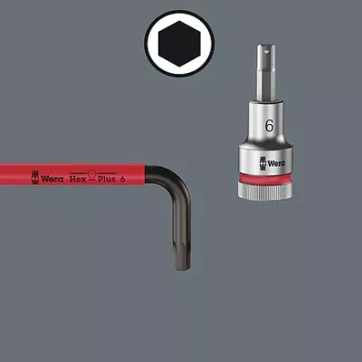 Set veglash Wera SH 2, 15 copë, çelik inoksi, zi/metalik