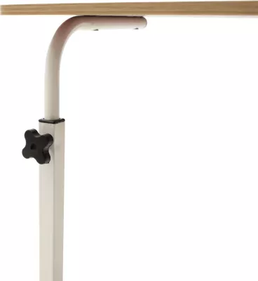 Tavolinë metalike për kompjuter Piper MDF, ngjyrë lisi të çelur, 60x40x69-90cm