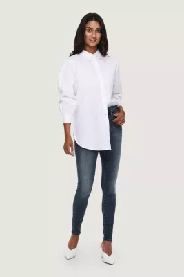 Xhinse skinny për femra Only ONLWAUW MID SK DNM BJ777, blu e errët denim [Madhësia: XS/32]