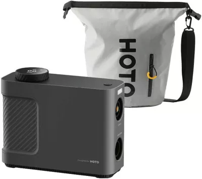 Kompresor portativ HOTO QWCQB002, 3x 2500 mAh, 150 PSI, 350 L, 12V, me set adapterësh dhe çantë