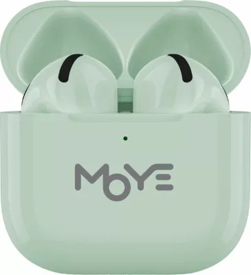 Kufje wireless MOYE Aurras 3 Lite, Bluetooth 5.4, deri 5 orë, USB-C, jeshile, set me kuti karikimi