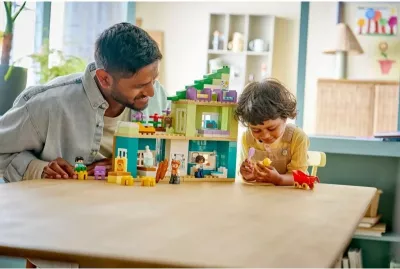Lodra ndërtimi Lego për fëmijë, Modern Family Home 3in1
