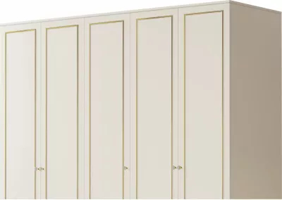 Dollap garderobe Skye Decor, ngjyrë e bardhë mat, RB-082, 175x180x52cm