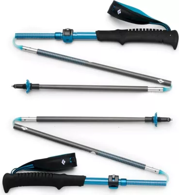 Shkop trekking Black Diamond Distance Carbon FLZ, i palosshëm, 125-140 cm, i zi