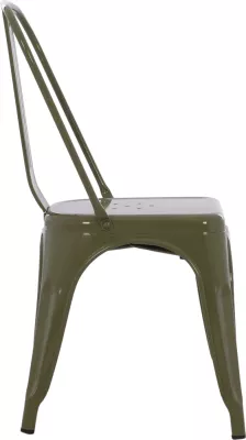 Karrige për ngrënie MELITA FH8641.43 metalike, ngjyrë ulliri e errët, 43x50x82H cm.