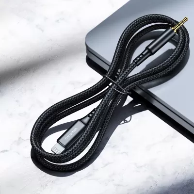 Kabllo audio Choetech AUX009, Lightning në 3.5mm, 2m, e zezë