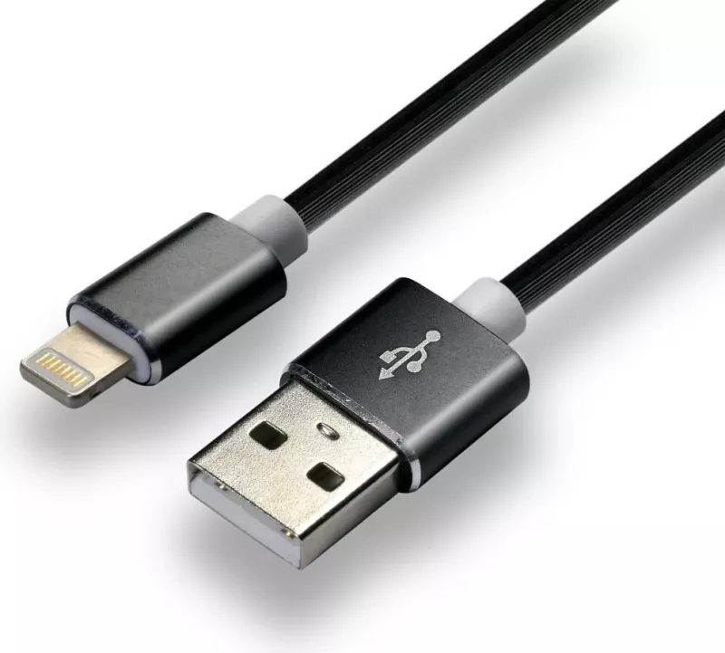 Kabllo karikuese everActive për Apple, Lightning, 2,4A, 1m, e zezë