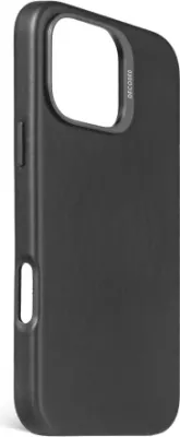 Mbështjellës Decoded Leather Backcover me MagSafe për iPhone 16 Pro Max, e zezë