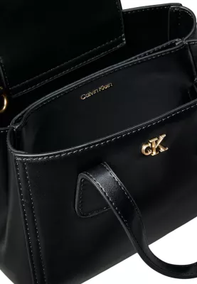 Çantë mini tote crossbody Calvin Klein LV04F3520G, e zezë