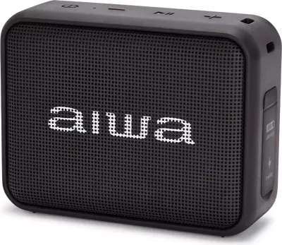 Altoparlant Bluetooth portativ Aiwa BS-200BK, 6 W, IPX6, TWS, FM, 2000 mAh, i zi