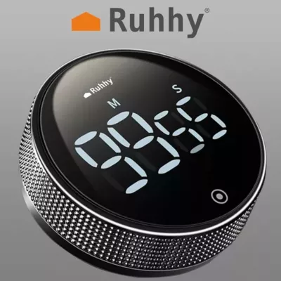 Timer digjital Tadar 5900779944022, magnetik, LCD, 0–99 min 55 sek, 3xAAA, e argjendtë