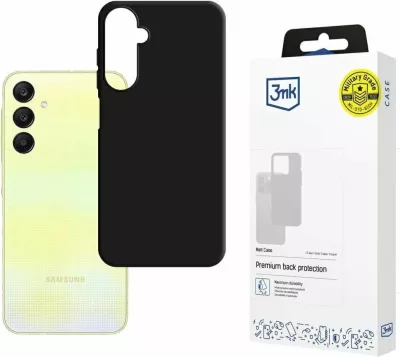 Mbështjellës 3MK Matt Case për Samsung Galaxy A26 5G, me xham të kalitur, i zi