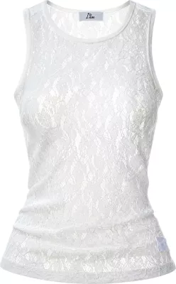 Maicë dantelle pa mëngë për femra I am Top Pizzo 26558, krem e çelët [Madhësia: XS]