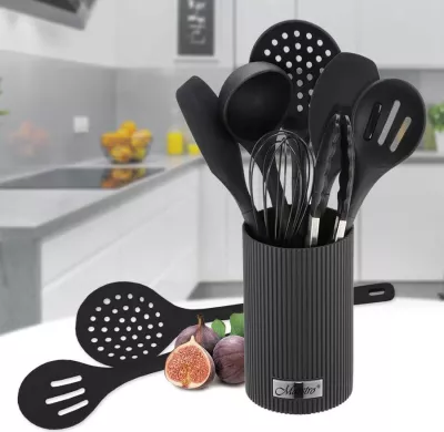 Set veglash kuzhine Maestro MR-1542-BLACK, 8 pjesë, Silikon, E zezë