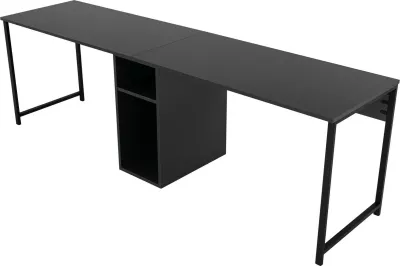 Tavolinë studimi Nordure, dyshe, anthracite, e zezë