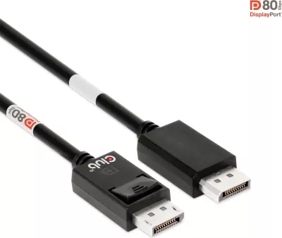 Kabllo DisplayPort Club3D DP 2.1, 1.2m, e zezë