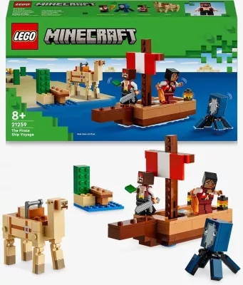 Set LEGO Minecraft 21259 Pirate Ship Voyage