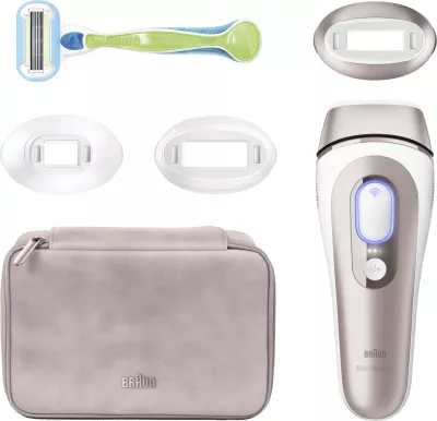 Epilator IPL Braun IPL7253 Smart Skin i·expert, 400,000 ndezje, 10 nivele intensiteti, SensoAdapt, me kabllo, me koka precize dhe çantë udhëtimi