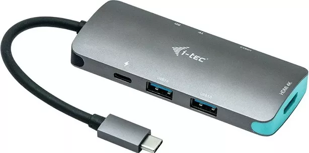 Dok stacion I-Tec Metal USB-C Nano Dock 4K HDMI, 100W, Silver/Turquoise