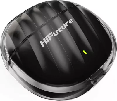 Kufje TWS HiFuture FlyBuds 3, Bluetooth 5.3, IPX5, të zeza, me kuti karikimi