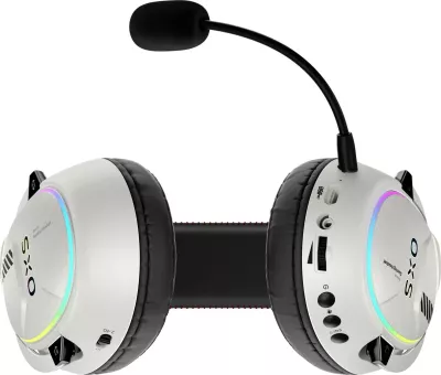 Kufje gaming OXS Storm G2, wireless & Bluetooth, me mikrofon, pearl white
