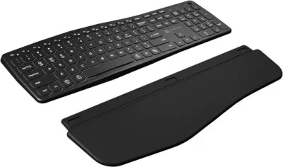 Tastierë Natec Porifera, pa tela, Qwerty, numërike, 12 çelësa multimedialë, e zezë, ndriçim i bardhë