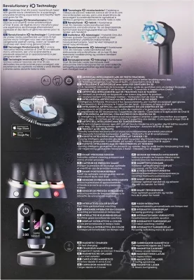 Furçë dhëmbësh elektrike Braun Oral-B iO Series 9 Duo Pack, me bateri të integruar, e zezë dhe rozë, set prej 2 copësh