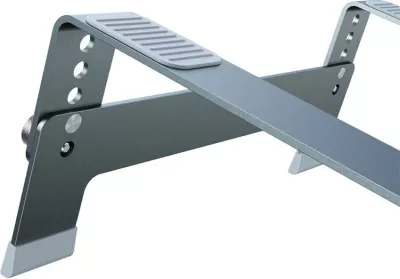 Kasë për laptop Baseus B10053100811-00, 4 nivele rregullimi, alumini, Space Grey