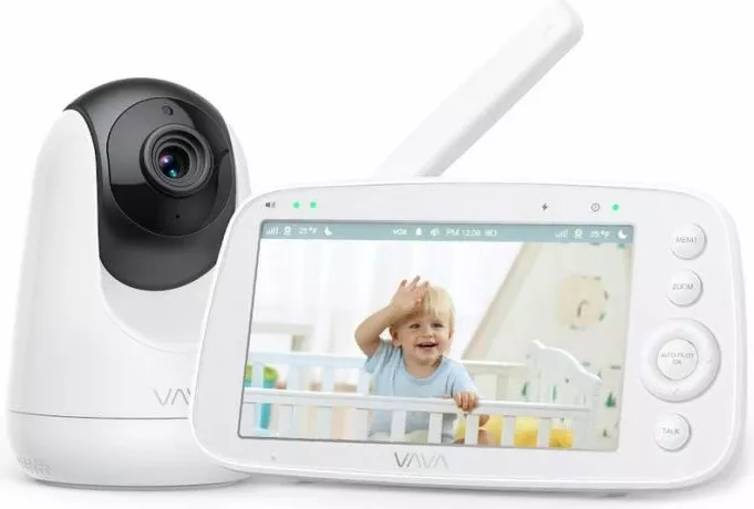monitor bebe VAVA VA-IH019, ekran 5.5\" 1080P, night vision, bateri 4500mAh, dykahësh talk, set me 1 kamerë, bardh/zi