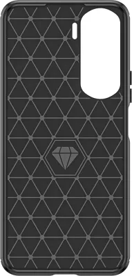 Mbështjellës Hurtel Carbon Case për Honor 90 Lite, silikon, i zi