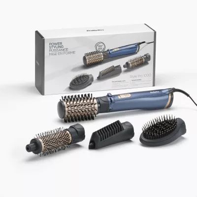 Furçë elektrike për flokë BaByliss Style Pro AS965E, me aksesorë, blu