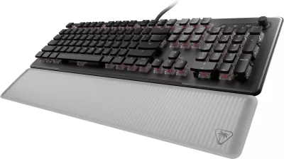 Tastierë mekanike gaming Turtle Beach Vulcan II Max, TITAN II Optical Red, full size, RGB, me mbështetëse dore, e zezë