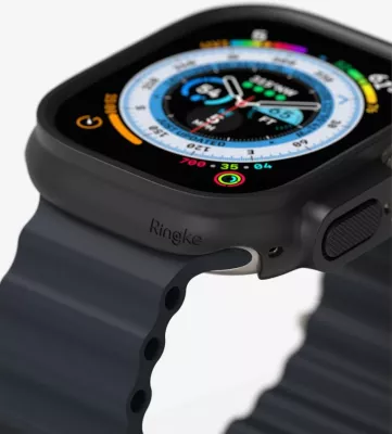 Mbështjellës Ringke Slim për Apple Watch Ultra 1/2 (49mm), 2 copë, Transparent dhe Mat Zi