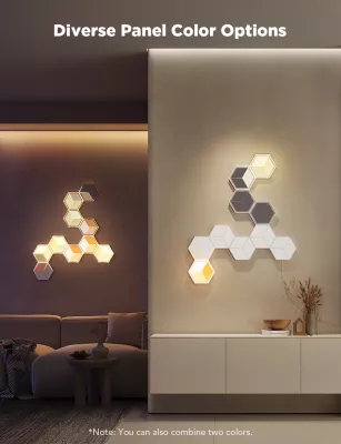 Panel ndriçimi smart Govee Glide Hexagon Ultra, Wi‑Fi, Meteor Gray, 1 copë (Expansion Pack)