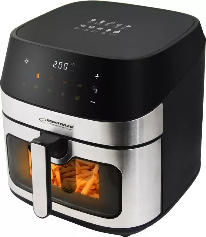 Fritezë ajri Esperanza EKA005, 8L, 1600W, Inox